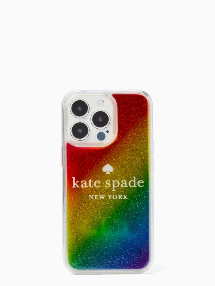 ☆新品 kate spade iPhone13Proケース rainbow 虹