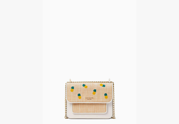 Remi Pineapple Flap Chain Crossbody, Parchment Multi, Product image number 0