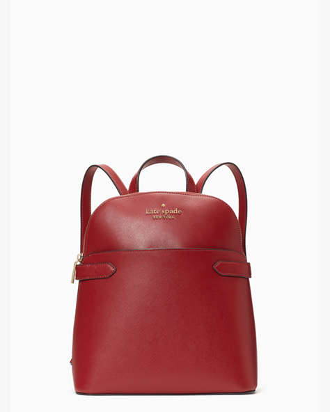 Kate Spade,staci dome backpack,backpacks,Red Currant