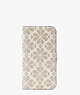 Spade Flower Coated Canvas iPhone 13 Magnetic Wrap Folio Case, Parchment Multi, ProductTile