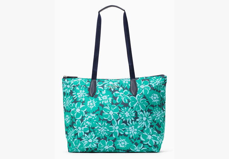 Mel Packable Tote, Green Multi, Product