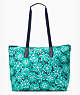 Mel Packable Tote, Green Multi, ProductTile