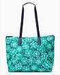 Mel Packable Tote, Green Multi, Product