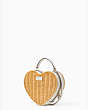 Love Shack Heart Wicker Crossbody, Parchment, Product