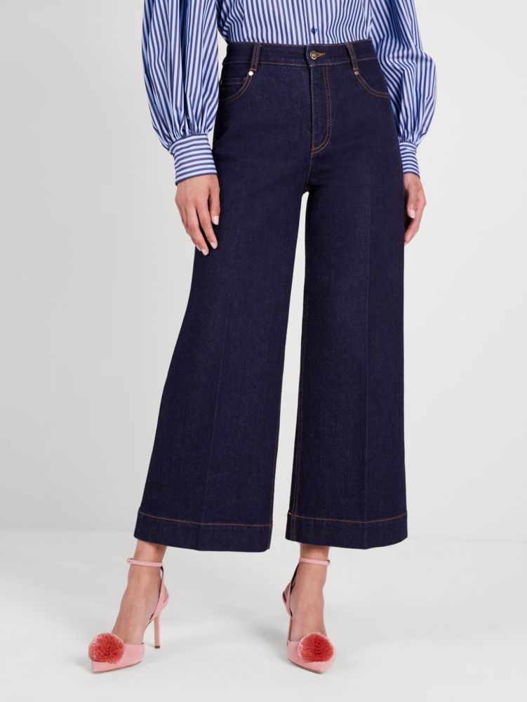 Denim Wide-leg Pant, Indigo, Product