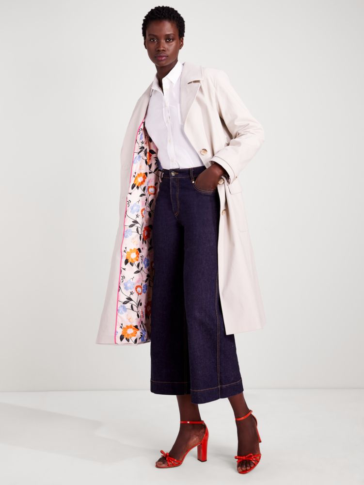 Luxe Trench Coat, Moonbeam, ProductTile