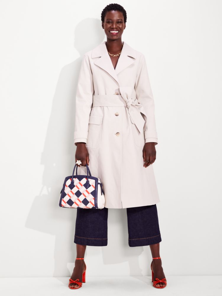 Luxe Trench Coat, Moonbeam, Product