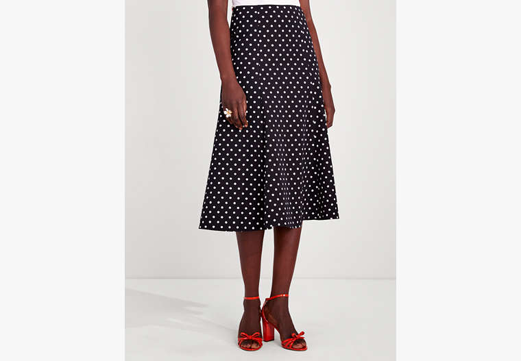 Harmony Dot Twill Skirt, Black, Product image number 0