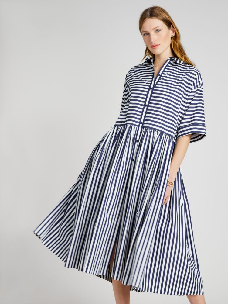 Julia Stripe Bungalow Midi Dress | Kate Spade New York