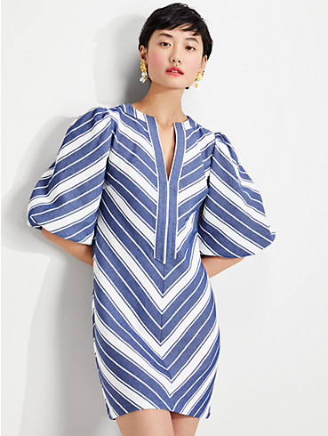 stripe double cloth dress, , rr_productgrid
