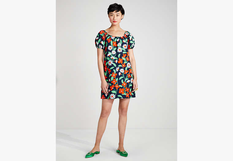 Daisy Vines Shift Dress, Squid Ink, Product