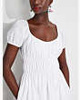 Seersucker Riviera Dress, Fresh White, Product