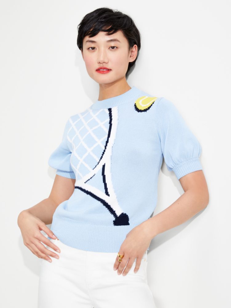 Game Set Match Tennis Racket Sweater | Kate Spade New York