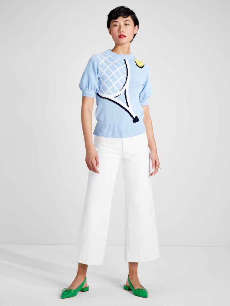 Game Set Match Tennis Racket Sweater | Kate Spade New York