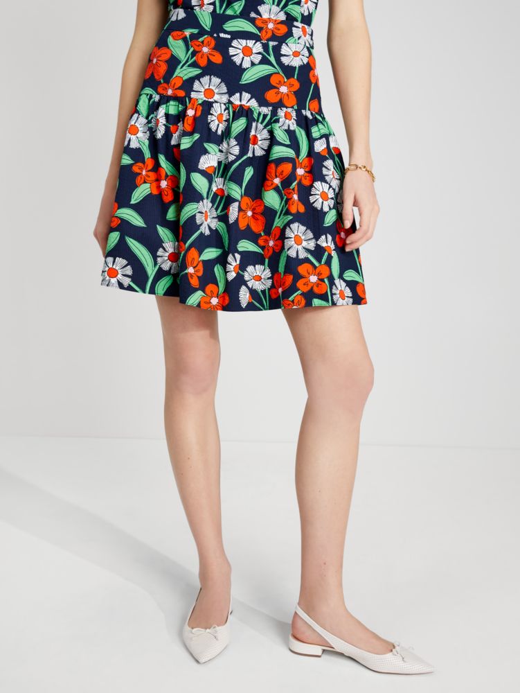 Daisy Vines Flounce Skirt, Squid Ink, Product