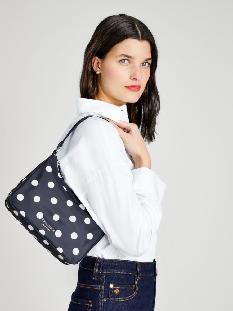 The Little Better Sam Sunshine Dot Small Shoulder Bag, Rich Navy Multi, Product