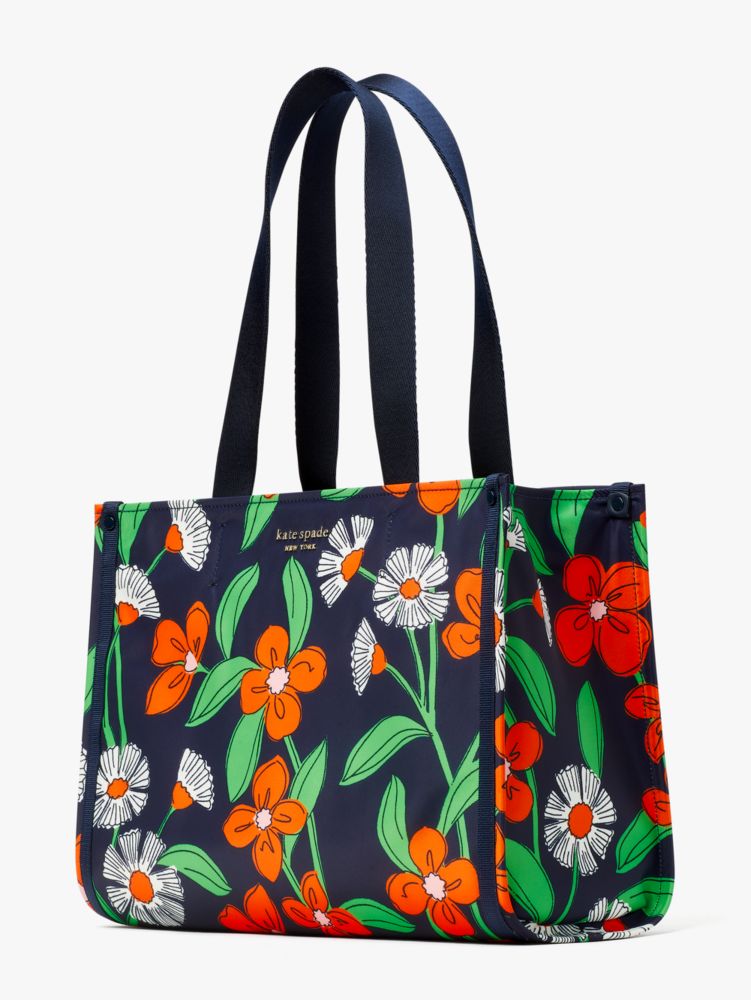 The Little Better Sam Daisy Vines Medium Tote, Rich Navy Multi, Product