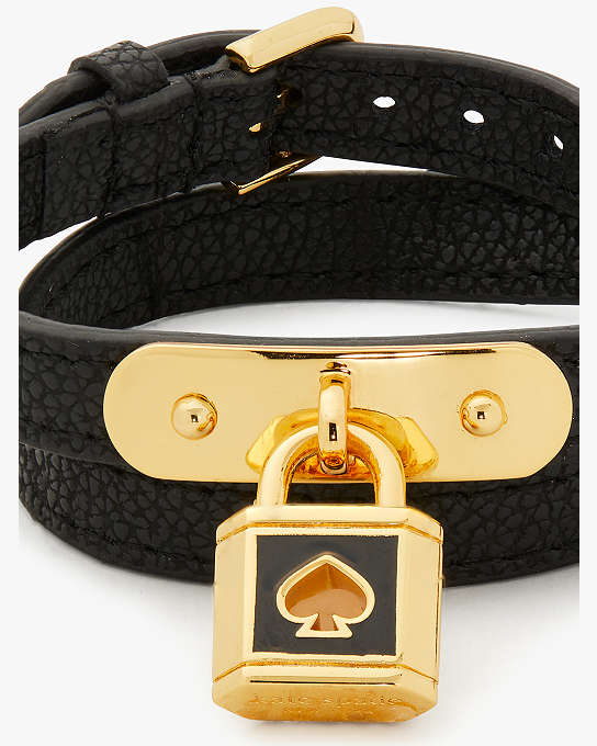 Lock And Spade Leather Wrap Bracelet | Kate Spade New York