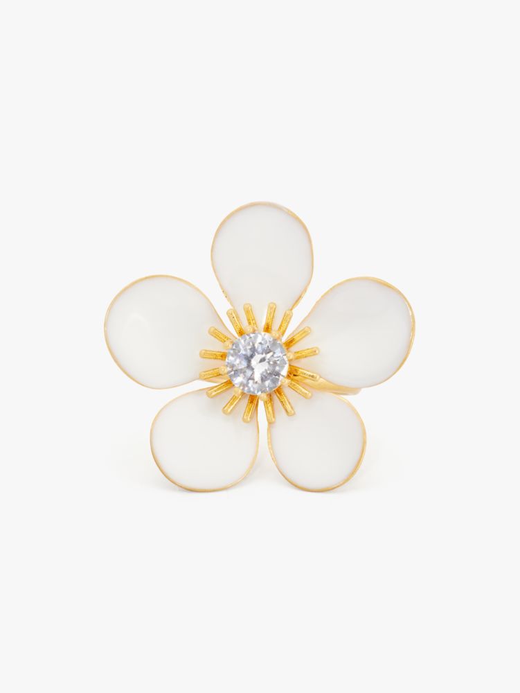 Garden Party Enamel Flower Ring, White Multi, ProductTile