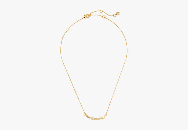 True Love Mon Amour Necklace, Clear/Gold, Product