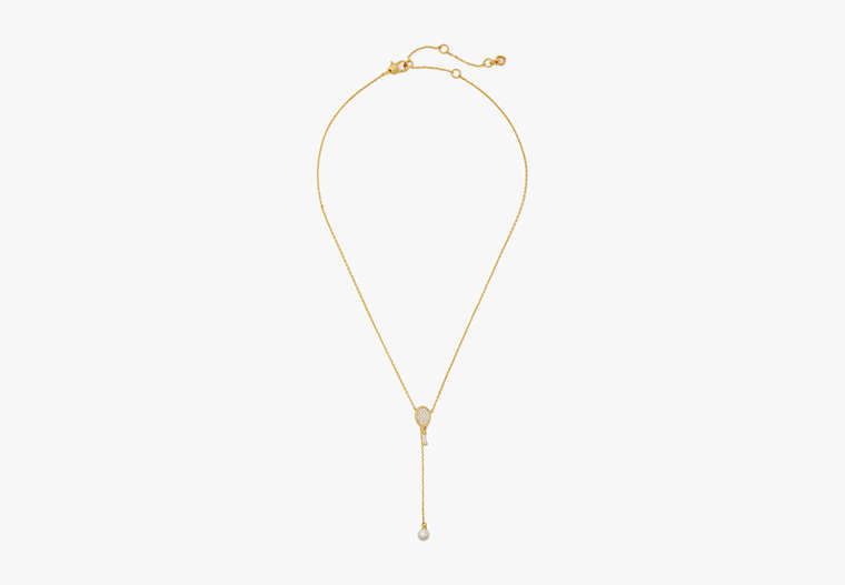 Queen Of The Court Tennis Racket Lariat Necklace, , Product