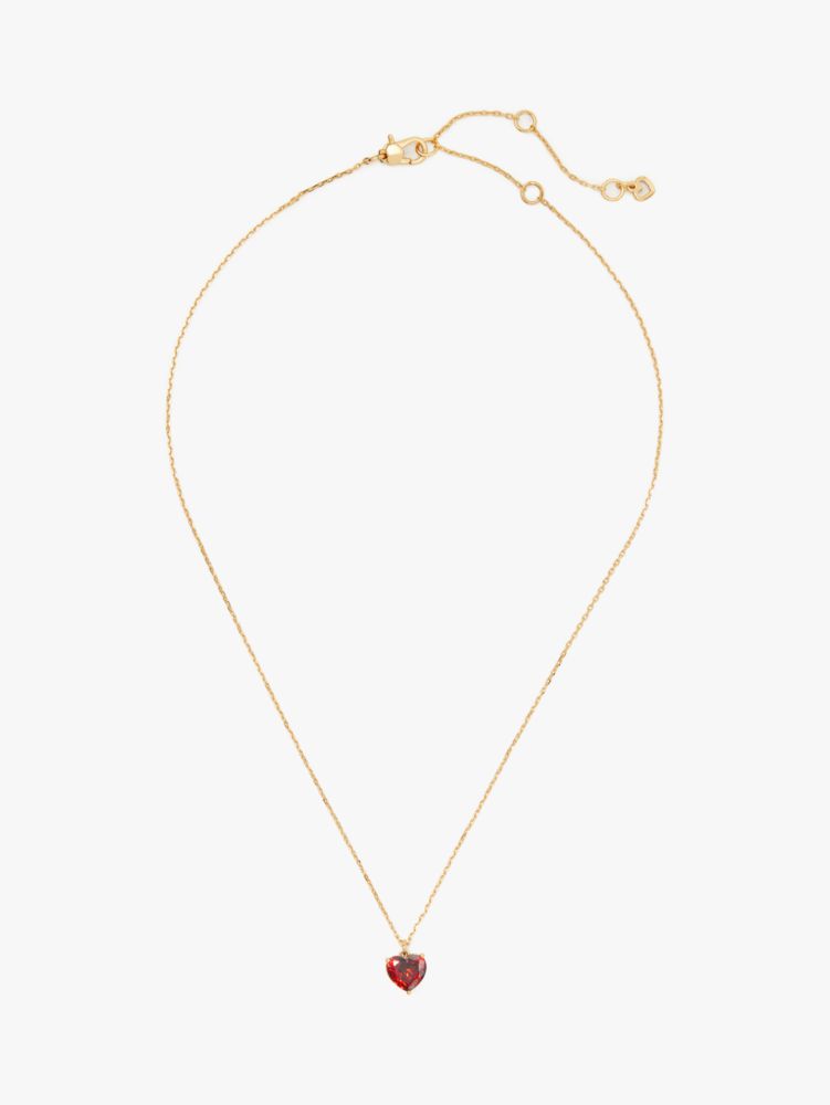 My Love January Heart Pendant, Garnet/Gold, Product