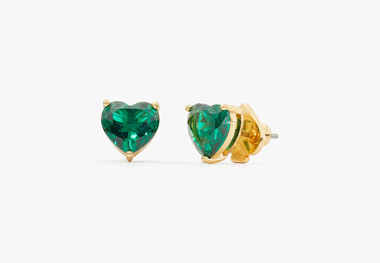 My Love Heart Studs, Green, Product