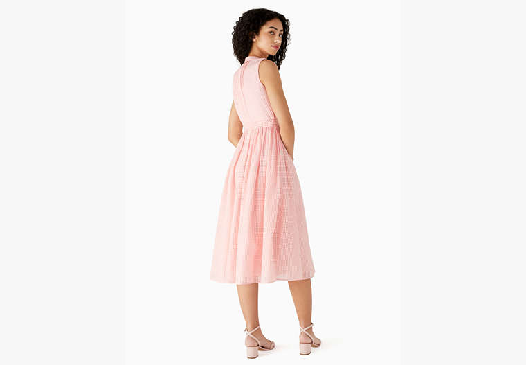 Gingham Burnout Dress, Donut Pink, Product