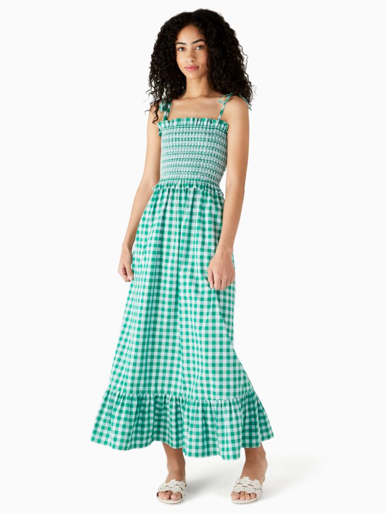Gingham Smocked Bodice Dress Kate Spade UK