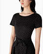 ララビー ドット タイ ウェスト ポンテ ドレス, Black, Product
