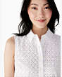 Eyelet Shirtdress, Fresh White, Product