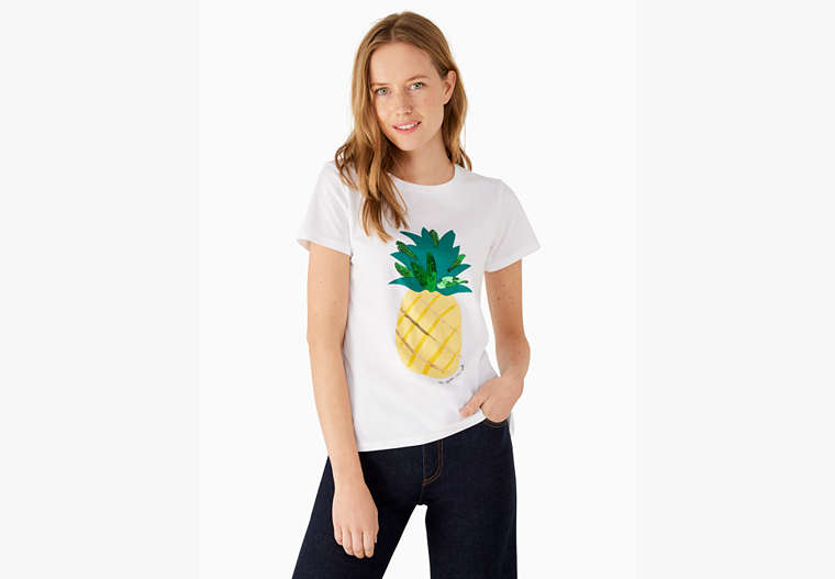 Pineapple T Shirt, Fresh White, Product image number 0