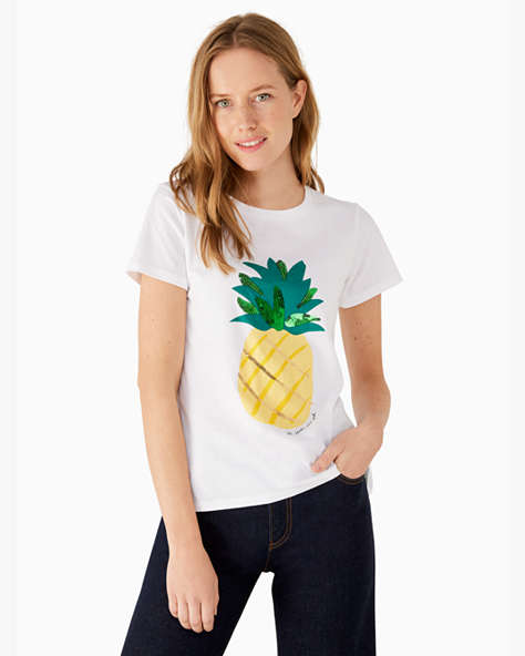 Pineapple T Shirt, Fresh White, ProductTile