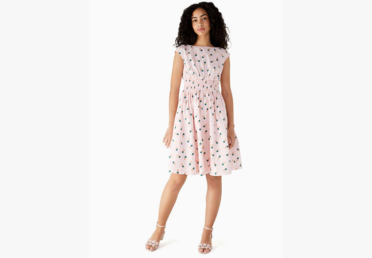 Pineapple Print Blaire Dress, Pink Salt, Product image number 0