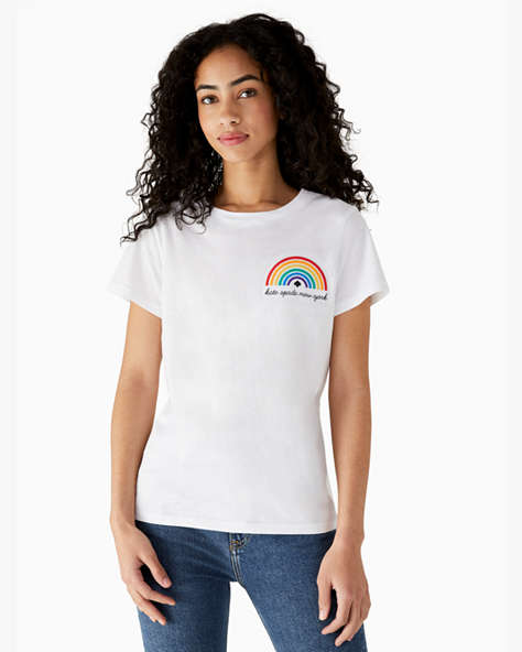 Rainbow T-shirt, Fresh White, ProductTile
