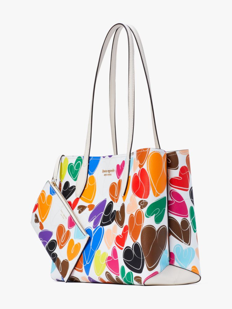 All Day Rainbow Hearts Large Tote | Kate Spade New York