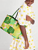 All Day Cucumber Floral Tote Bag, groß, , s7productThumbnail