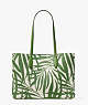 All Day Palm Fronds Large Tote, Bitter Greens Multi, ProductTile