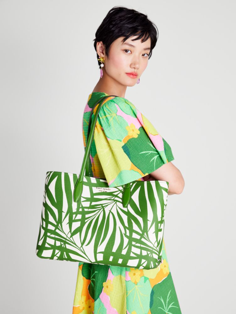 Women's bitter greens multi all day palm fronds large tote | Kate Spade New  York IT