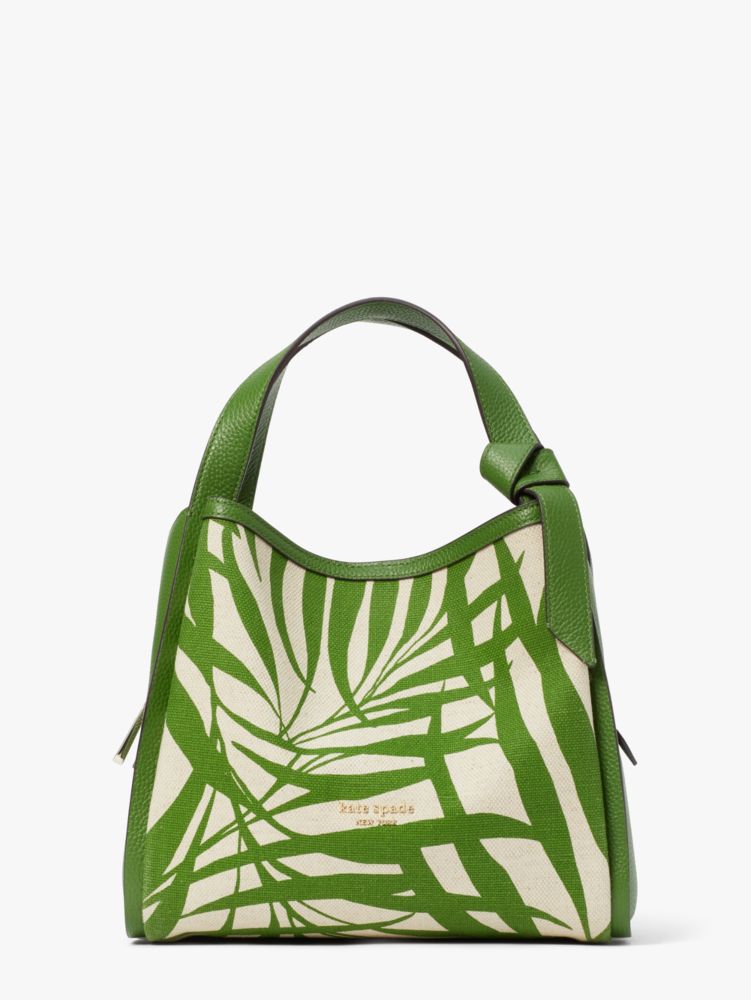 Women's bitter greens multi knott palm canvas medium crossbody tote | Kate  Spade New York Ireland