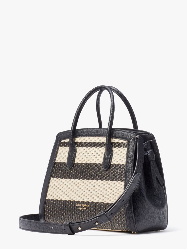 Knott Striped Straw Medium Satchel | Kate Spade New York