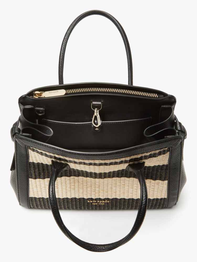 Knott Striped Straw Medium Satchel | Kate Spade New York