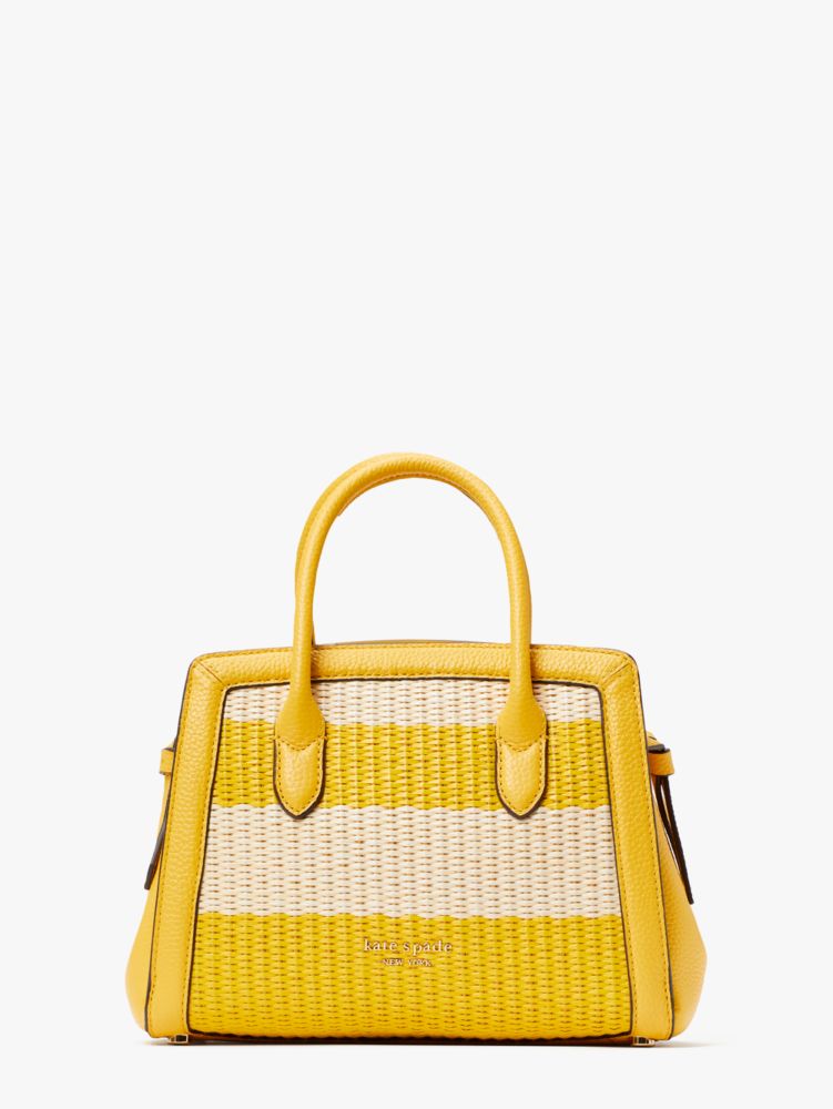 Knott Striped Straw Mini Satchel