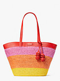 the pier striped straw medium tote, , s7productThumbnail