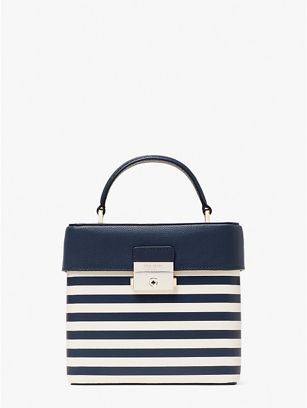 voyage striped small top-handle bag, , rr_large