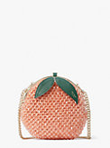 bellini embellished crochet 3d peach crossbody, , s7productThumbnail