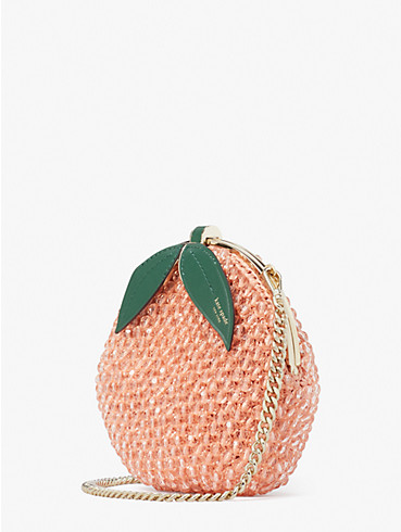bellini embellished crochet 3d peach crossbody, , rr_productgrid