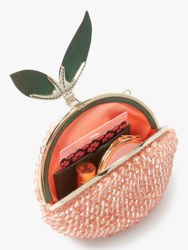 Bellini Embellished Crochet 3d Peach Crossbody | Kate Spade New York