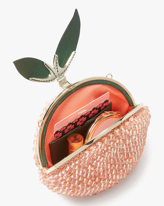 Bellini Embellished Crochet 3d Peach Crossbody | Kate Spade New York