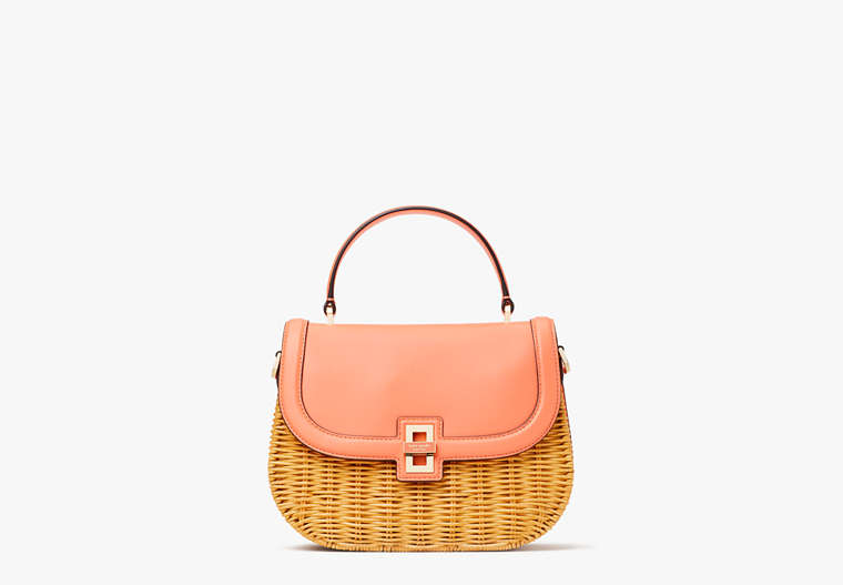 Gracie Wicker Medium Top-handle Bag, Pink Moon Multi, Product image number 0